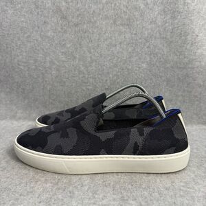 Rothys Shoes Womens Size 8 Black & Grey Camo Slip On Comfort Casual Sneakers